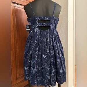 NWT Lucky Brand Blue Floral Mini Dress